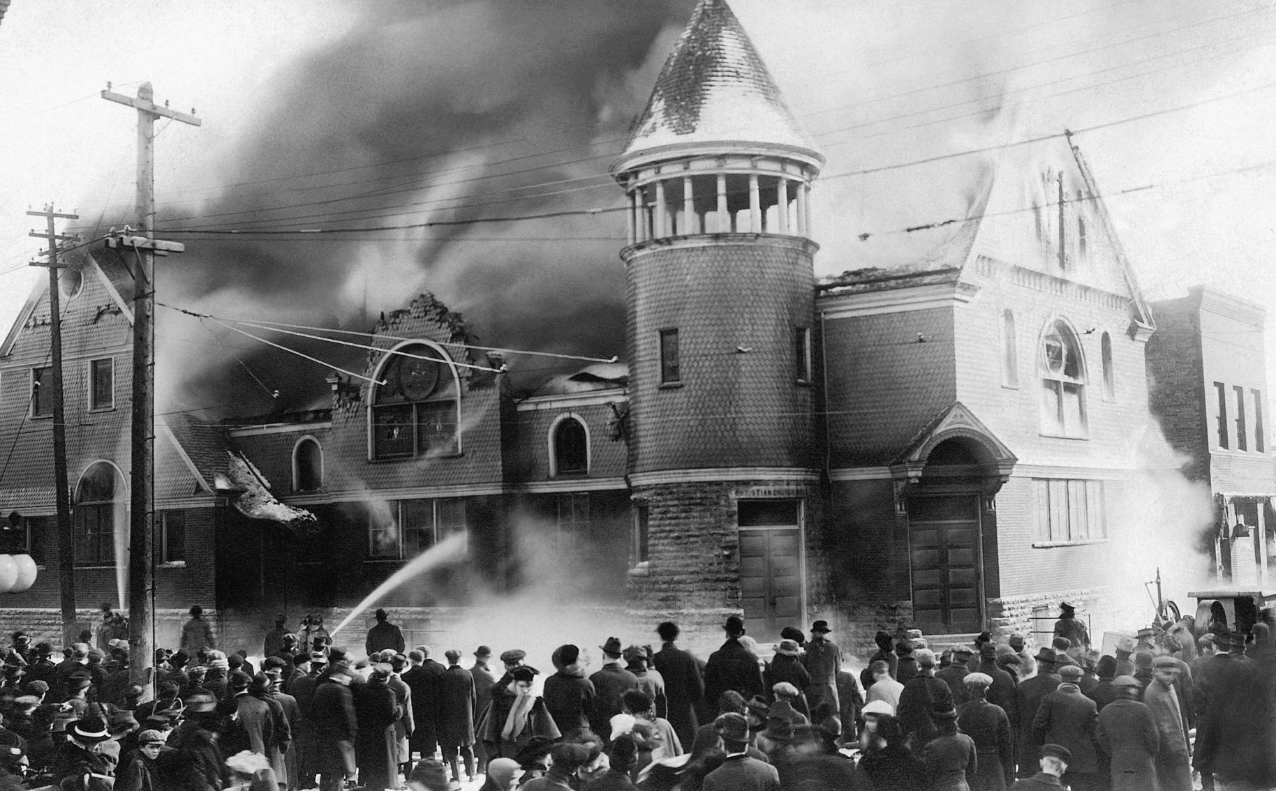 Christian Church fire